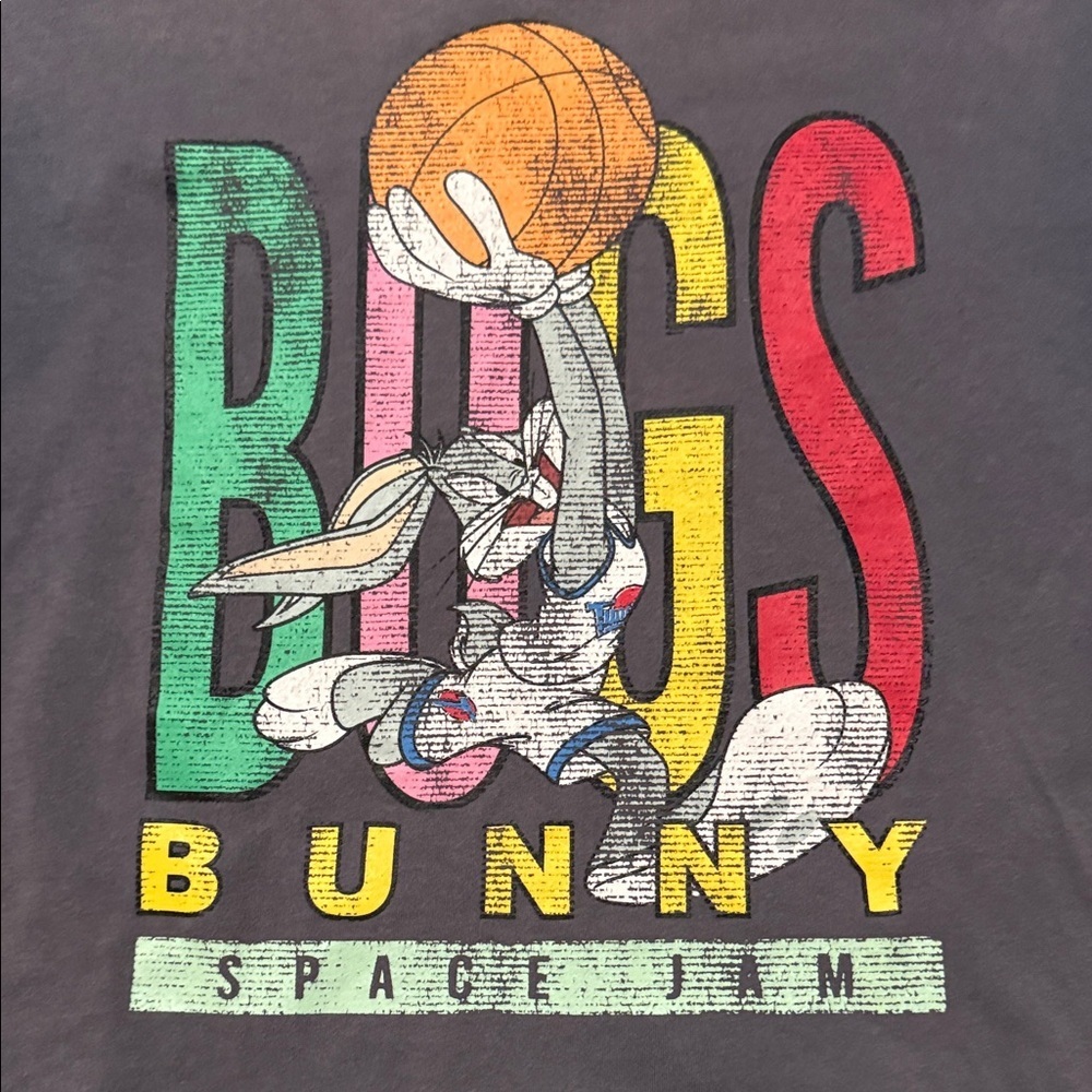 Kids Bugs Bunny Space Jam Graphic T-Shirt – Black size 9-10 - Picture 2 of 8